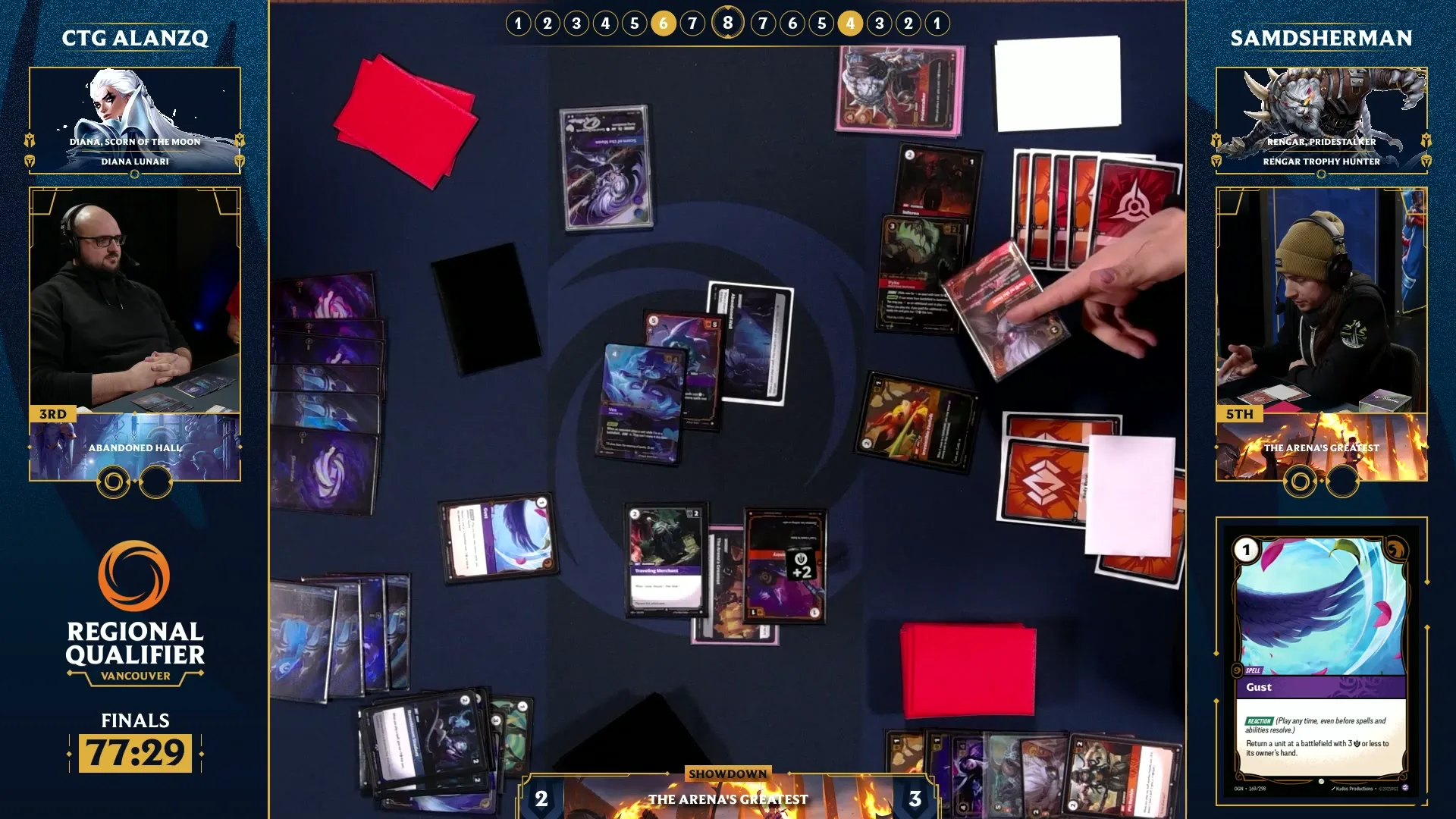 Finale du RQ Vancouver : AlanZQ (Diana) contre Sam D Sherman (Rengar) sur The Arena's Greatest